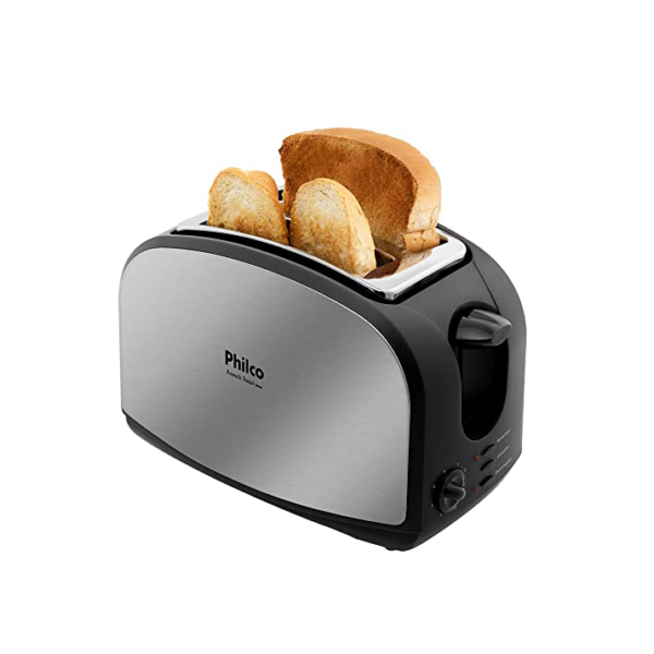 Tostador Philco French Toast com Função Descongelar 8 Níveis de Tostagem Inox 127V