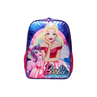 Mochila Escolar P/ Meninas Barbie Sereia Com 19l Luxcel Cor Violeta Desenho do tecido Lisa