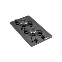 Fogão Cooktop 2 Bocas a Gás Ultra Chama 127V/220V Bivolt Acendimento Automático Vidro Braslar