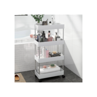 Carrinho Organizador Móvel Com 4 Prateleiras Para Diversos Itens Com Rodinha