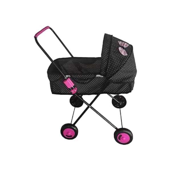 Carrinho de Boneca Xikitita Infantil Brinquedo De Passeio Para O Bebe Reborn De Sua Filha, Com Capota Dobrável, Trava Automática, Desmontável e Portátil.