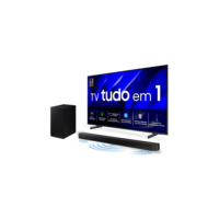 Smart TV 85 Polegadas Samsung Crystal UHD 4K, 3 HDMI, 1 USB, Bluetooth + Soundbar - Hw-b550/zd Kit