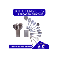 KIT UTENSÍLIOS DE COZINHA 12 PEÇAS EM SILICONE