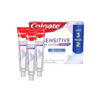 Colgate Creme dental para dentes sensíveis Sensitive Pro Alivio Imediato Original, para alívio imediato* da sensibilidade nos dentes, Leve 3 Pague 2, 90g cada
