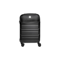 Gshield Mala de Viagem Armor em ABS com Bolso Rodinhas 360º Leve e Resistente (Preta, Mala de Bordo - 33 Litros)