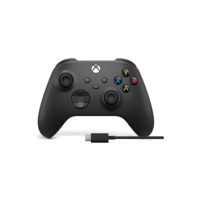 Controle Joystick sem fio Microsoft Xbox Carbon Black preto