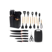 19 Peças Kit Utensilios Cozinha Tábua Em Silicone Espátula
