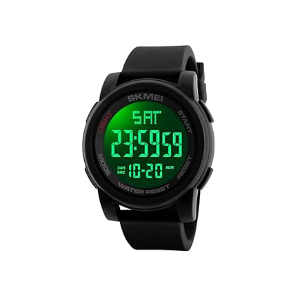 Relógio Masculino Skmei 1257 Á Prova D'água 50m Digital Esportivo Shock Silicone Preto