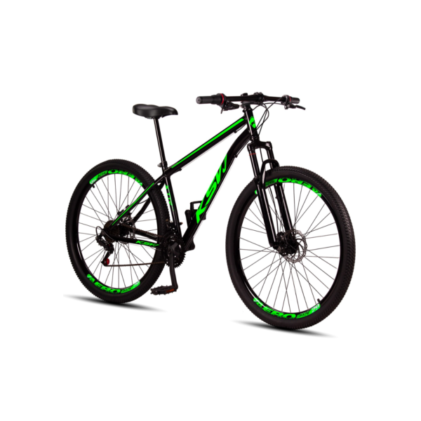 Bicicleta Aro 29 Aço Carbono KSVJ Freios a Disco Suspensão 21V