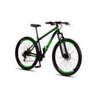 Bicicleta Aro 29 Aço Carbono KSVJ Freios a Disco Suspensão 21V