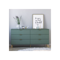 Cômoda Ditália 6 Gavetas DM-243 Verde Oliva