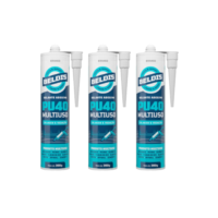 Kit  03 tubos de  Selante Pu 40 Branco, Cinza, Preto Multiuso Para acabamento, Adesivo Beldis
