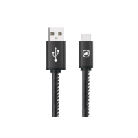 Cabo Turbo Militar Tipo C para Carregamento rápido 3A - Type C/USB A - Qualcomm 3.0, Nylon trançado, 1,5 Metros - Gshield