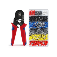Alicate Crimpador Kit Prensa Terminais Com 1200 Terminais Tubulares Ilhós (0,25-10 mm²)