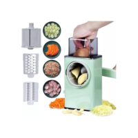 Ralador de Queijo Fatiador Legumes Cortador Vegetais Manual 3 em 1 Multiuso Cozinha Giratorio Manivela