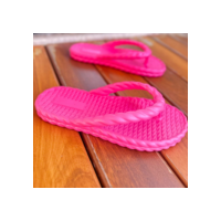 Chinelo Nuvem EVA Trança Neon Antiderrapante Piscina e Banho Forma Grande