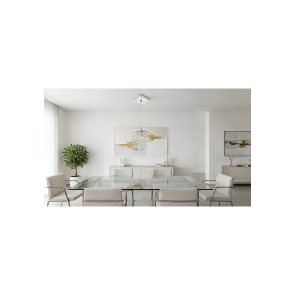 Lustre Pendente De Cristal Acrilico Marrycrilic Formidavel! Prata