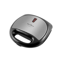 Sanduicheira e grill, Crome inox, Preto, 110V, Britânia
