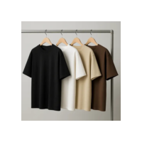 Kit 4 Camiseta Masculina Oversized Streetwear Lisa Algodão