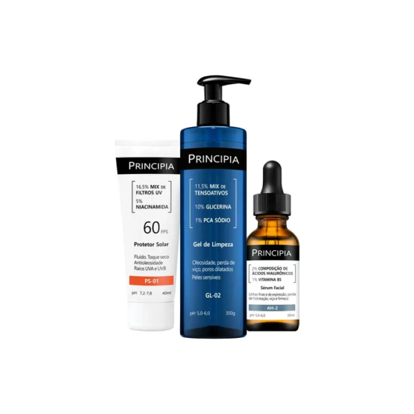 Kit Principia Primeira Rotina Skincare GL-02 + AH-2 + PS-01
