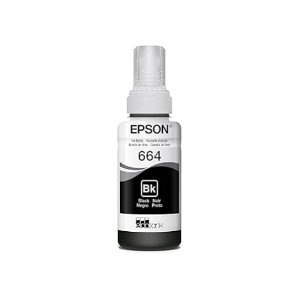 Garrafa de Tinta Original Epson EcoTank T664 Preto - T664120