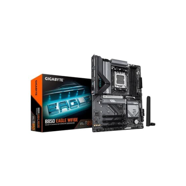 Placa Mãe Gigabyte B850 EAGLE WIFI6E, AMD AM5, ATX, DDR5, RGB, Wi-Fi 6E, Bluetooth, Preto - B85EGL6-00