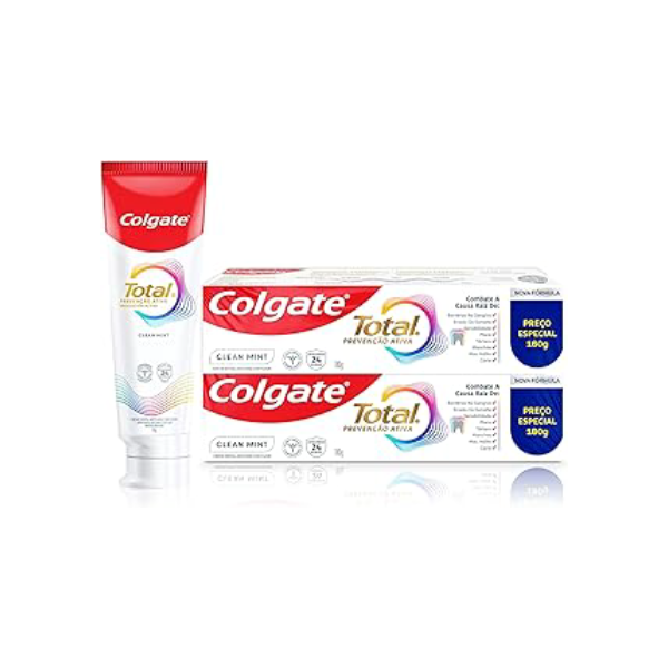Colgate Total 12 Clean Mint - Creme Dental, 2 unidades de 180g