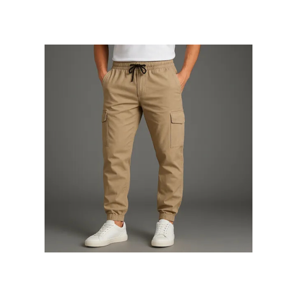 Calça Cargo Masculina Calca Jogger Streetwear Punho Sarja