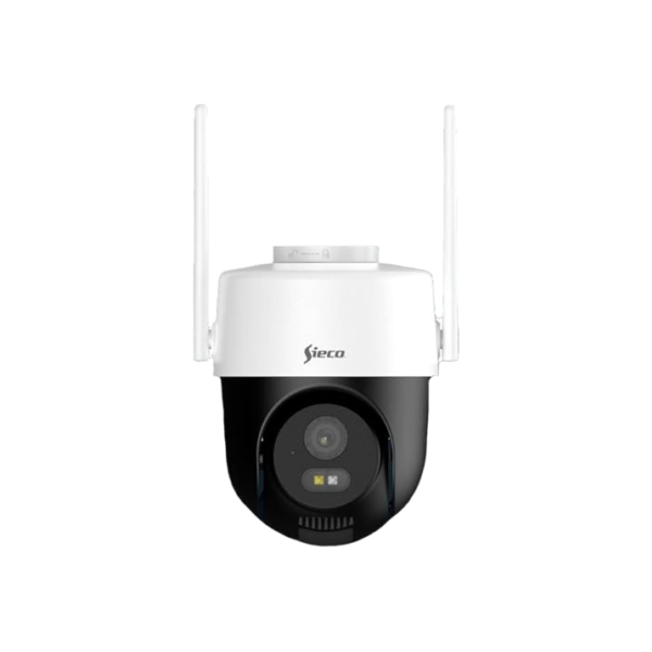 Câmera de Segurança Wi-Fi 360º Sieco S38pt, 4MP Ultra HD, IP65, Visão Noturna, Áudio Bidirecional, Detecção de Movimento, Compatível com Alexa e Google, Armazenamento até 512GB, Monitoramento Remoto