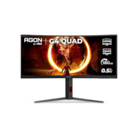 Monitor Gamer Curvo AOC AGON QUAD 34" Ultrawide WQHD 180Hz 0,5ms Base Ajustável U34G4C