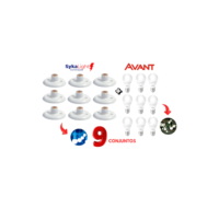 Plafon e Lâmpada kit soquete para lâmpada Iluminação Plafon 100W e Lâmpada de led 9w avant