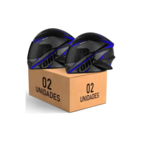 Kit Capacete Pro Tork R8 Liberty 2 Unidades Viseira Escura