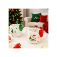 Caneca Laço de Cerâmica C/ Colher 350ml 24805 - Vencedor