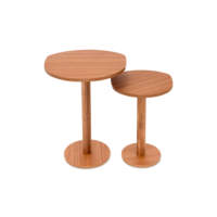 Kit Mesa Lateral e Canto de Sofá Retrô Monopé Decoração