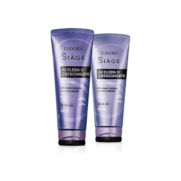 Eudora Kit Siàge Acelera o Crescimento: Shampoo 250ml + Condicionador 200ml
