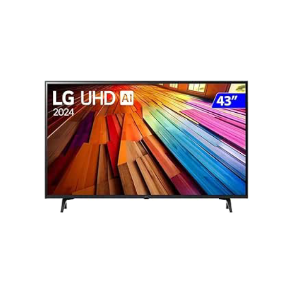 Smart TV 4K 43" LG UHD 43UT8000 Processador α5 Ger7 AI Alexa/Chromecast integrado Otimizador de Jogos webOS 24 compatível com Controle Smart Magic