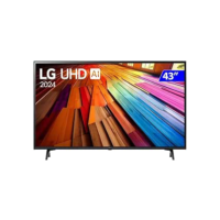 Smart TV 4K 43" LG UHD 43UT8000 Processador α5 Ger7 AI Alexa/Chromecast integrado Otimizador de Jogos webOS 24 compatível com Controle Smart Magic