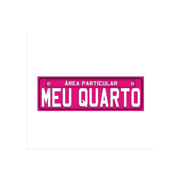 Placa Decorativa MEU QUARTO ÁREA PARTICULAR