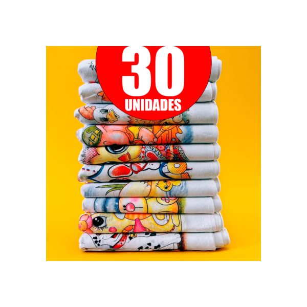 Pano de prato estampado com bainha