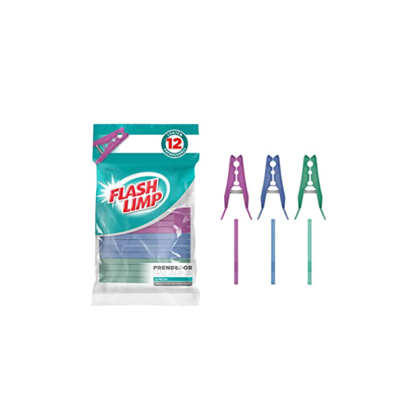 Prendedor de roupas Classic 12 Peças, LAV6889,Flash Limp,