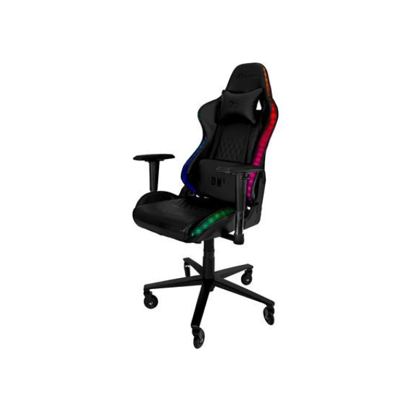 Cadeira Gamer Draxen DN1, até 150 kg, RGB, Rodas de Silicone, Encosto Regulável, Almofadas para apoio, Preto