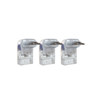 KIT ECONÔMICO C/ 3 PROTETORES CONTRA SURTOS CLAMPER POCKET FIT 3P 10A TRANSPARENTE