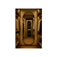 Espelho Oval 170x70 Decorativo Corpo Inteiro Com Moldura