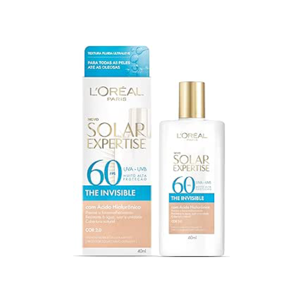 L'Oréal Paris Protetor Solar Expertise The Invisible Fluido cor 2.0 FPS60 40g