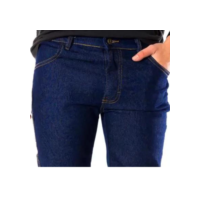 Calça Jeans Masculina para Trabalho Premium com Lycra Modelo Preta Azul Escuro