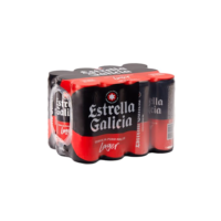 Pack de Cerveja Estrella Galicia Lager LT 350ml 12 Unidades