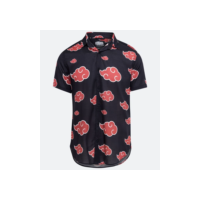 Camisa Manga Curta em Viscose com Estampa Akatsuki Preto