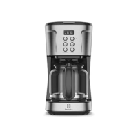 Cafeteira Elétrica Electrolux inox filtro permanente removivel capacidade 1,5L 38 xicaras função timer painel digital desligamento automatico ECM30 127v, cor aço escovado