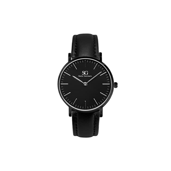 Relógio Masculino Couro Preto Murray Full Black Saint Germain 40mm
