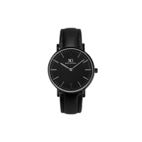 Relógio Masculino Couro Preto Murray Full Black Saint Germain 40mm